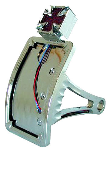 Chromed Billet Curved Sidemount Assy. - Maltese LED Taillight