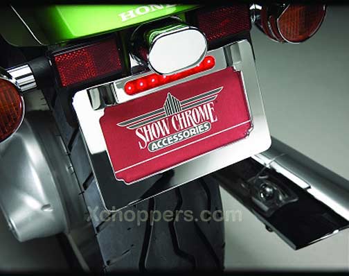Big Bike Parts - Chrome LED License Plate Frame