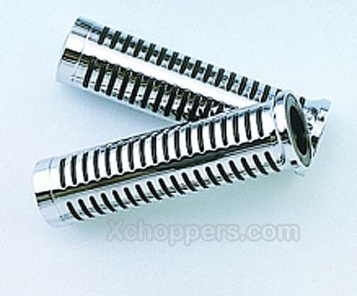 Big Bike Parts - Chrome Edge Cruiser Grips - Fits VTX and other