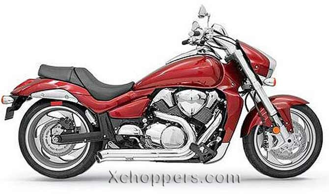 Bassani Pro Street Turn Out Exhaust for Suzuki M109R - Chrome