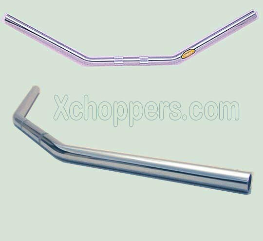 Flanders 25 Degree Drag Bar, 1" Dia. Chrome with Knurls