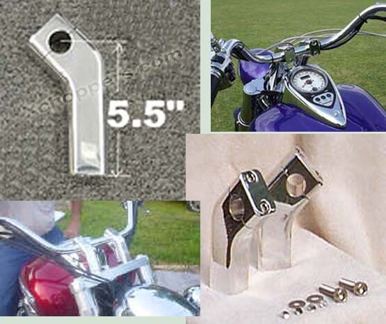 Scootworks 5.5 in. Polished PhatRisers II