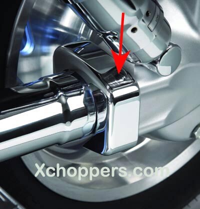 Big Bike Parts - Chrome Drive Shaft Nut Cover - VTX/Sabre/Spirit