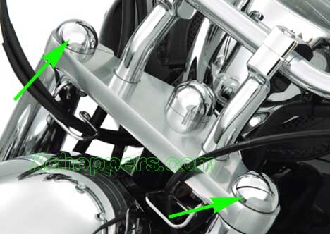 Big Bike Parts - Domed Fork Cap Covers - VTX 1300 (5/8" nut)