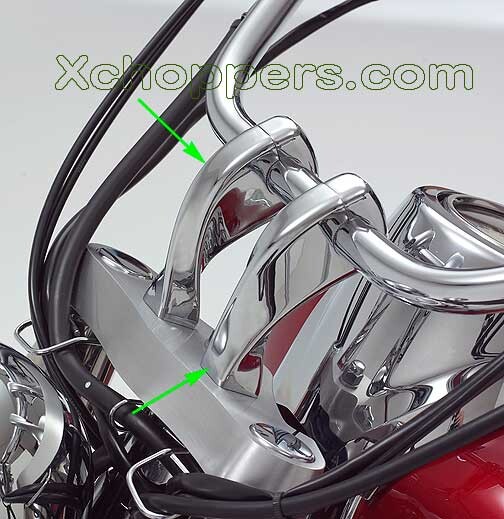 Big Bike Parts - 4" TALL TWISTED RISERS - Pair
