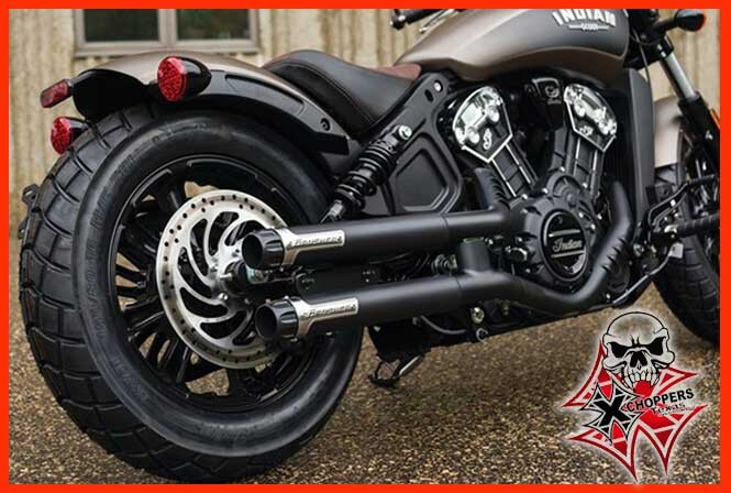 Crusher Maverick Slip-Ons for Indian Scout - Black Crusher Maverick Slip-Ons for Indian Scout - Black