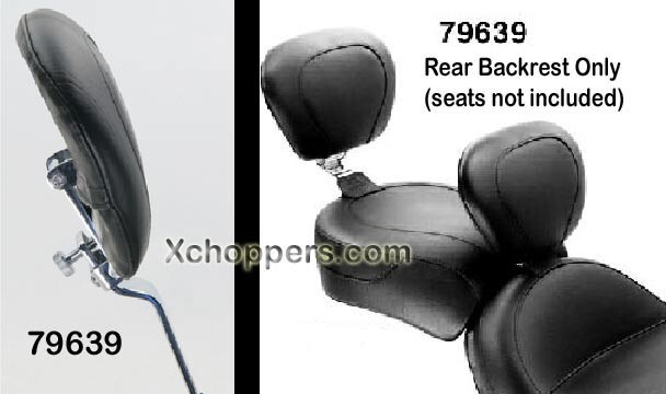 Mustang Set Back Passenger Backrest - fits Mustang 79629 - Fury Mustang Set Back Passenger Backrest - fits Mustang 79629 - Fury