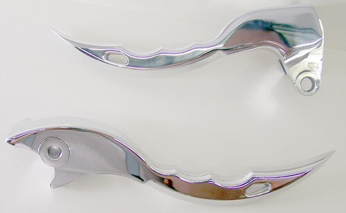 M109 / C109 - Polished Knife Style Brake & Clutch Lever Set