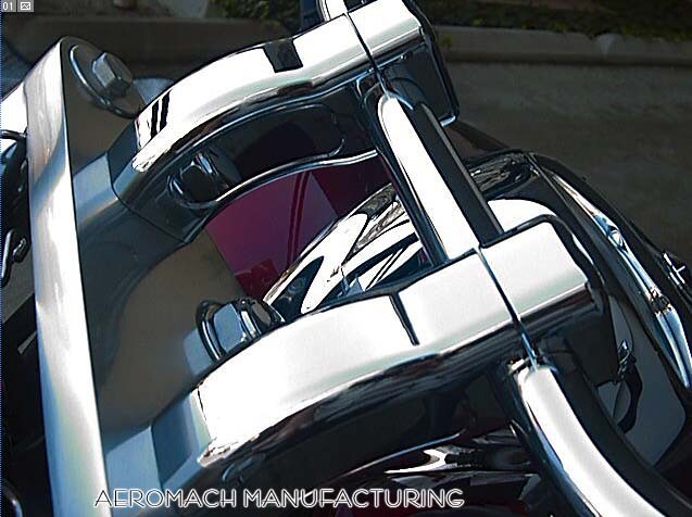 Aeromach 4 inch Pullback Risers, VTX 1300 R/S/T/C