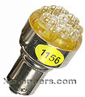 <B>XTec - AMBER (Yellow) 12 LED 1156 Replacement Bulb</B>