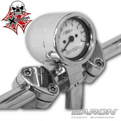 Baron 3" BULLET TACHOMETER White Face / 1.5" Bar Baron 3" BULLET TACHOMETER White Face / 1.5" Bar