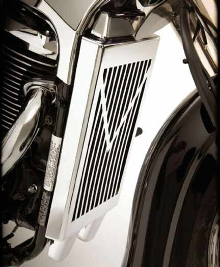Big Bike Parts - Chrome V-Style Rad. Grille - Honda VTX 1800