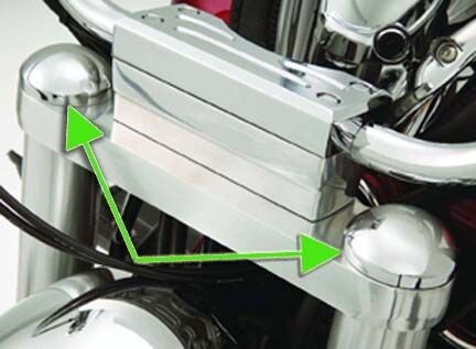 Big Bike Parts - Domed Fork Cap Covers - VTX 1800 / Valkyrie