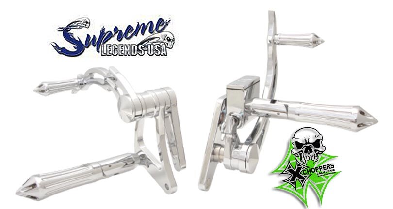 Supreme Legends Lance Flame Chrome Forward Controls - VTX1300 Supreme Legends Lance Flame Chrome Forward Controls - VTX1300