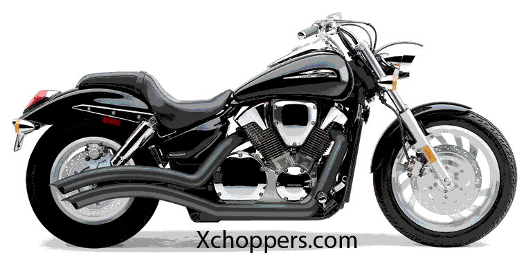 Cobra Swept Exhausts for VTX 1300 C - Black