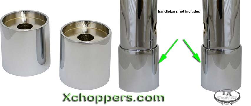 1.5" Tall Riser Extensions  for 1.5" T Bars - Chrome