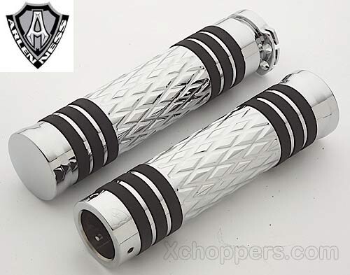 Arlen Ness Diamond Flatband Grips, Honda Cruisers