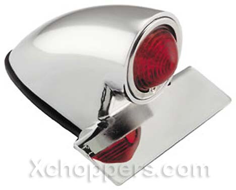 Chrome Sparto Retro / Bobber Tail Light