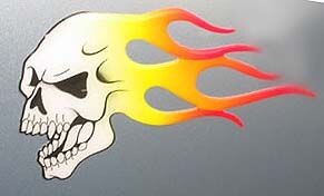 MagneGrafix Powersport Large Skull Fire Medallion (Ea)