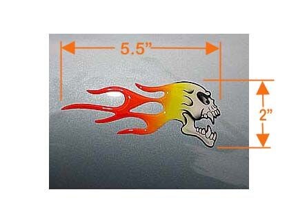 MagneGrafix Powersport Small Skull Fire Medallion (Pr)
