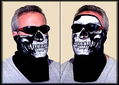 Wicked Wear Skull Face Thermal Mask, Glow in the Dark