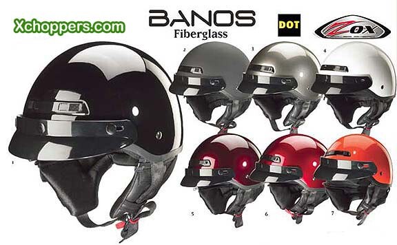 <B>ZOX - Banos Half Helmet - D.O.T. approved</B>