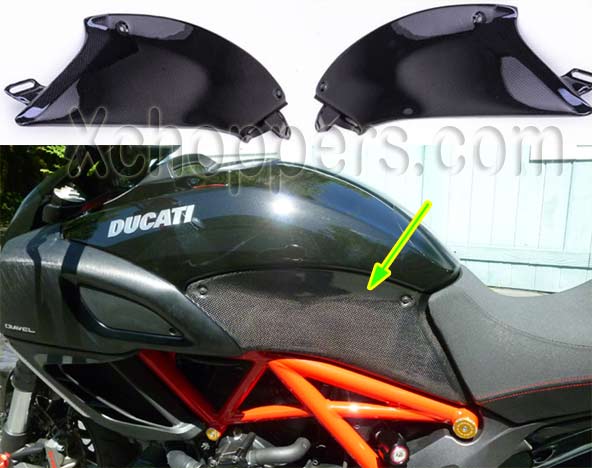 Ducati Diavel Carbon Fiber Fuel Tank Side Panels