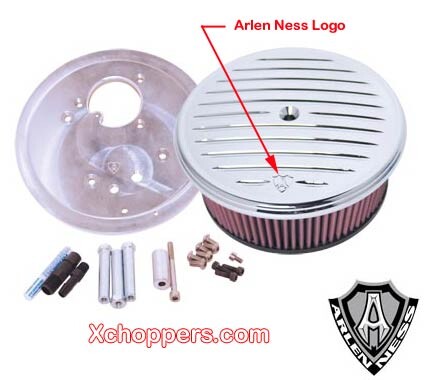 Arlen Ness Big Sucker Kit, Chrome Billet  Grooved - VTX 1300