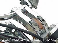 Aeromach Chrome 6 inch Pullback Risers for Honda Cruisers