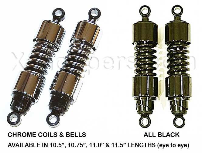 MB Prod. - VTX Gas Shocks Black & Chrome - 10.5" & longer (pr) MB Prod. - VTX Gas Shocks Black & Chrome - 10.5" & longer (pr)