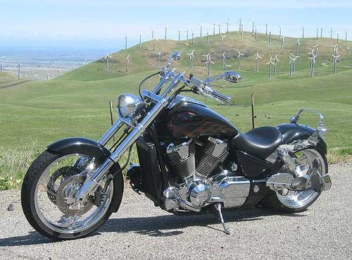 8 degree triple trees, 2" fork extensions, rear air suspension