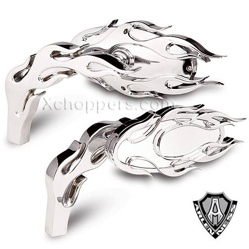 Arlen Ness Flamed, Chrome Mirror R/H (each) Arlen Ness Flamed, Chrome Mirror R/H (each)