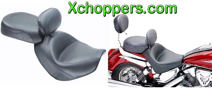 Mustang Vintage Seat with Driver Backrest - Honda VTX 1300R/S/T