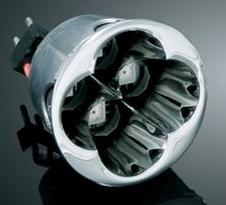 Amber Super Bright LED Deep Dish Reflector Bulb 4 Silver Bullets