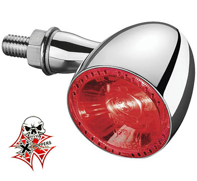 Kuryakyn by Kellermann Chrome RED Bullet 1000 Marker Light