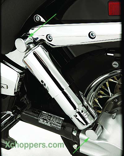 Big Bike Parts - Rear Shock Bolt Covers - All VTX