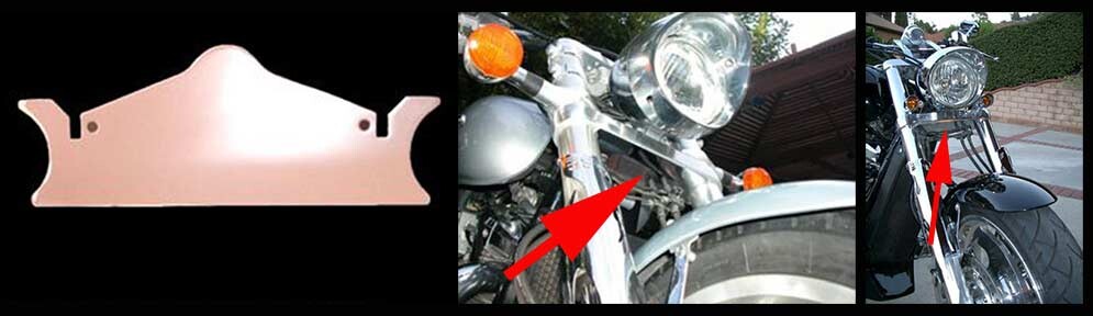Kewl Metal Lower Triple Tree Cover for Fat Forks - VTX1800C/VTX1 Kewl Metal Lower Triple Tree Cover for Fat Forks - VTX1800C/VTX1
